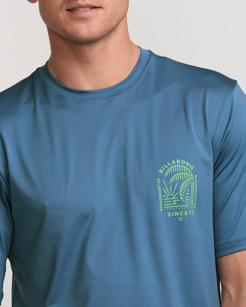 Last Night Loose Fit Short Sleeve Surf Tee - Bay Blue