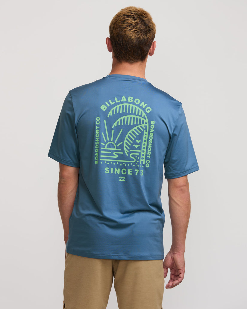 Last Night Loose Fit Short Sleeve Surf Tee - Bay Blue