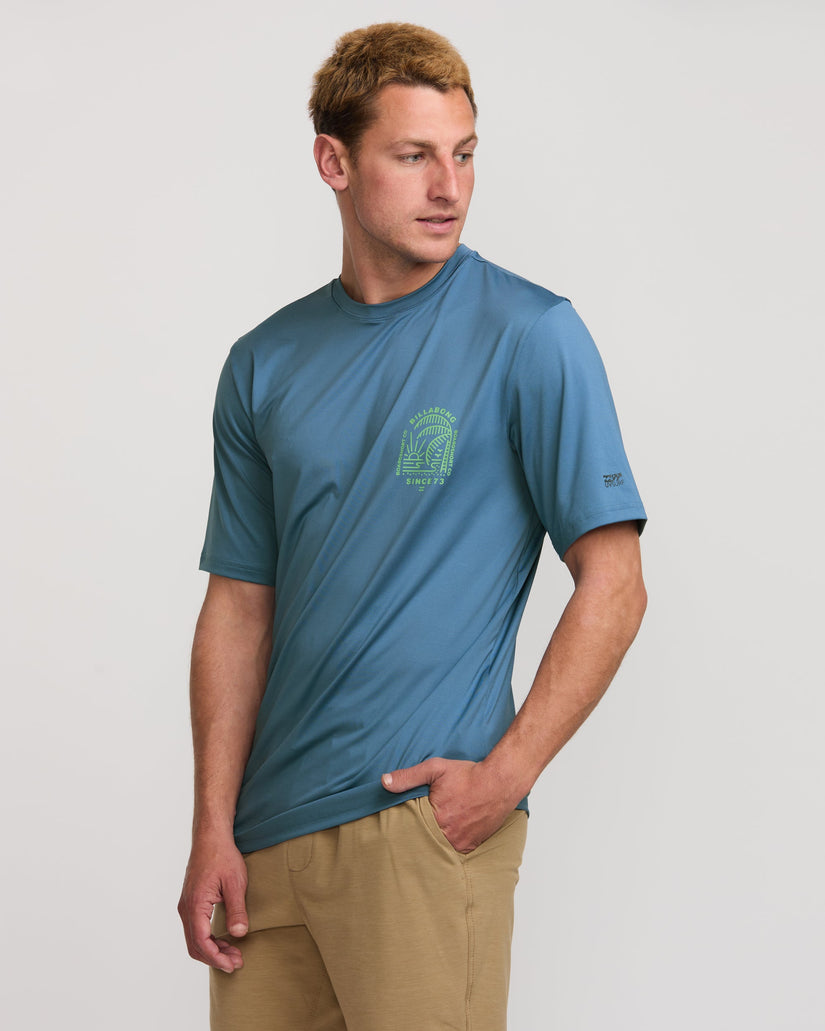 Last Night Loose Fit Short Sleeve Surf Tee - Bay Blue