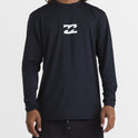 All Day Wave Loose Fit Long Sleeve Surf Tee - Black