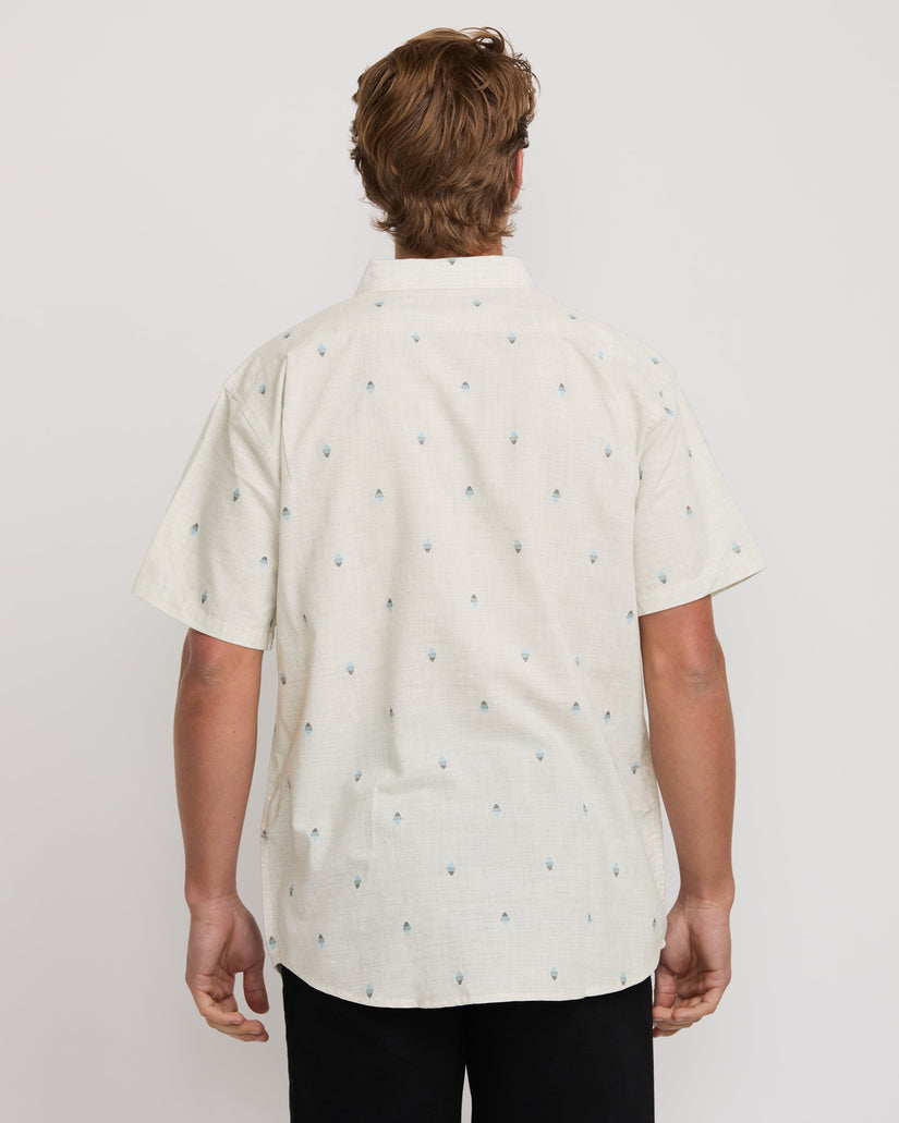 All Day Jacquard Short Sleeve Shirt - Oatmeal