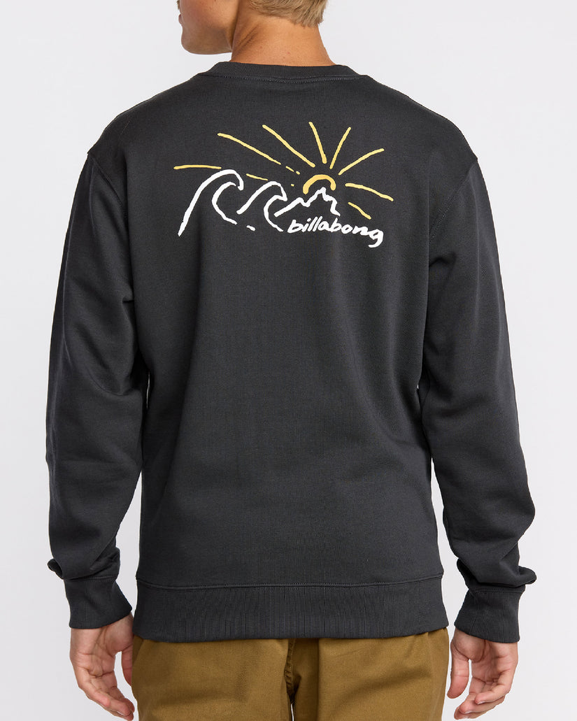 Sunrise Crew Sweatshirt - Washed Black