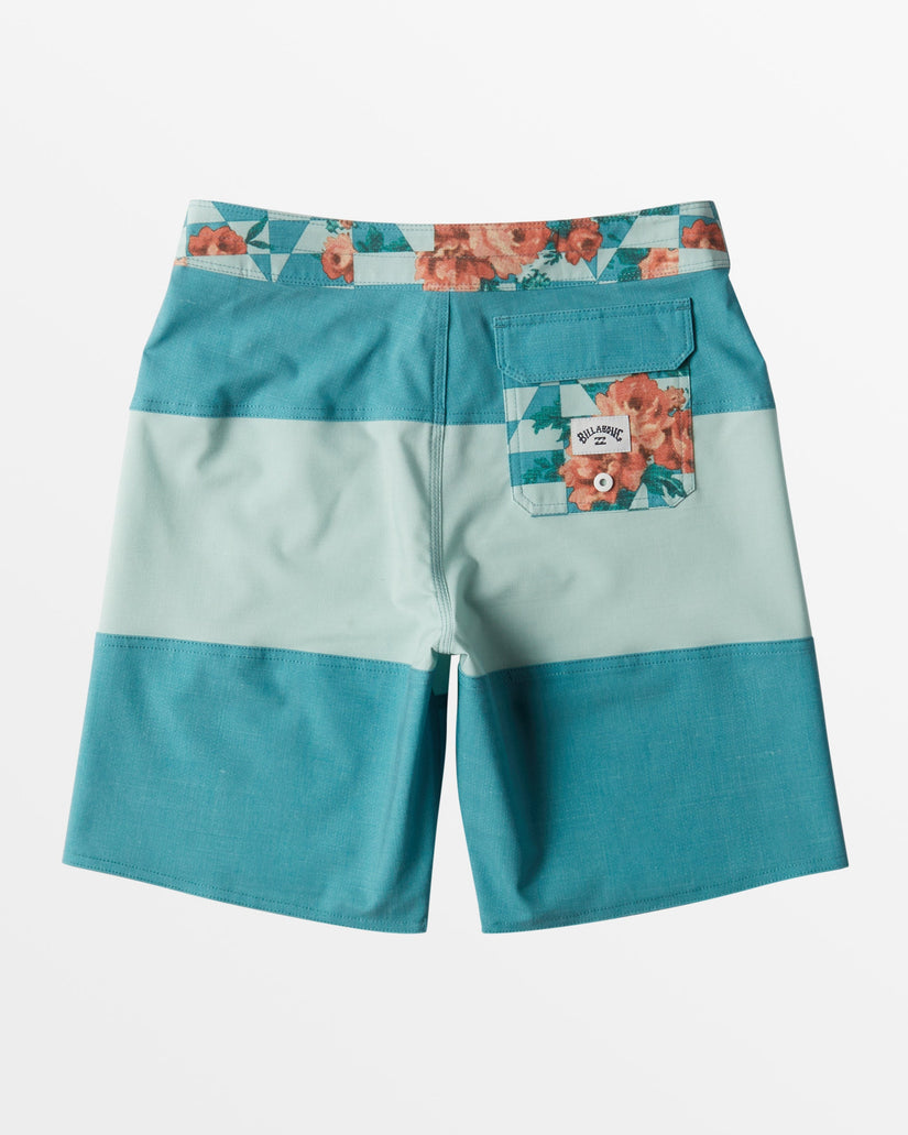 Boy's Tribong Pro 17" Boardshorts - Teal