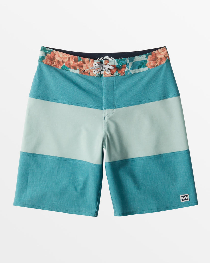 Boy's Tribong Pro 17" Boardshorts - Teal