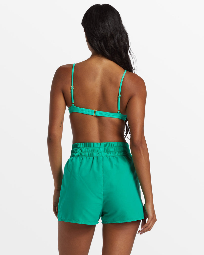 Sol Searcher New Elastic Waist Volleys - Green Tropics