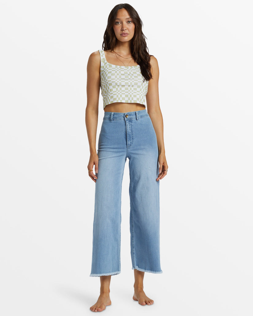 Free Fall Indigo Wide-Leg Jeans - Surf Spray