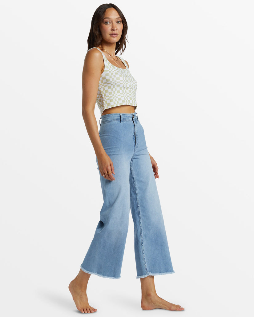 Free Fall Indigo Wide-Leg Jeans - Surf Spray