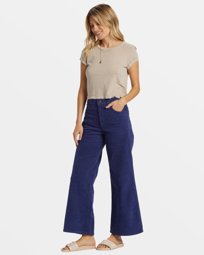 Be Free Corduroy Pants - I Sea Indigo