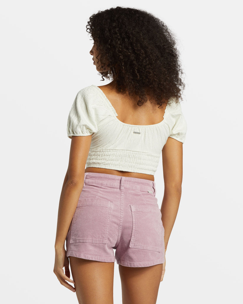 Free Fall Corduroy Shorts - Lilac Fog