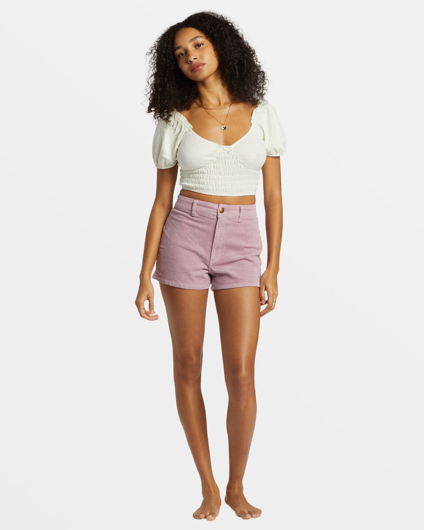 Free Fall Corduroy Shorts - Lilac Fog