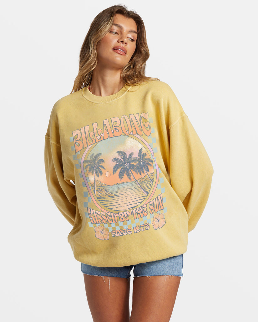 Ride In Oversized Crewneck Sweatshirt - Mellow Daze