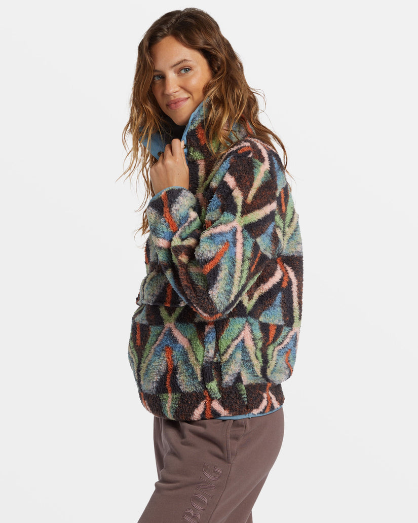 Switchback Mock Neck Fleece - Black Multi 1