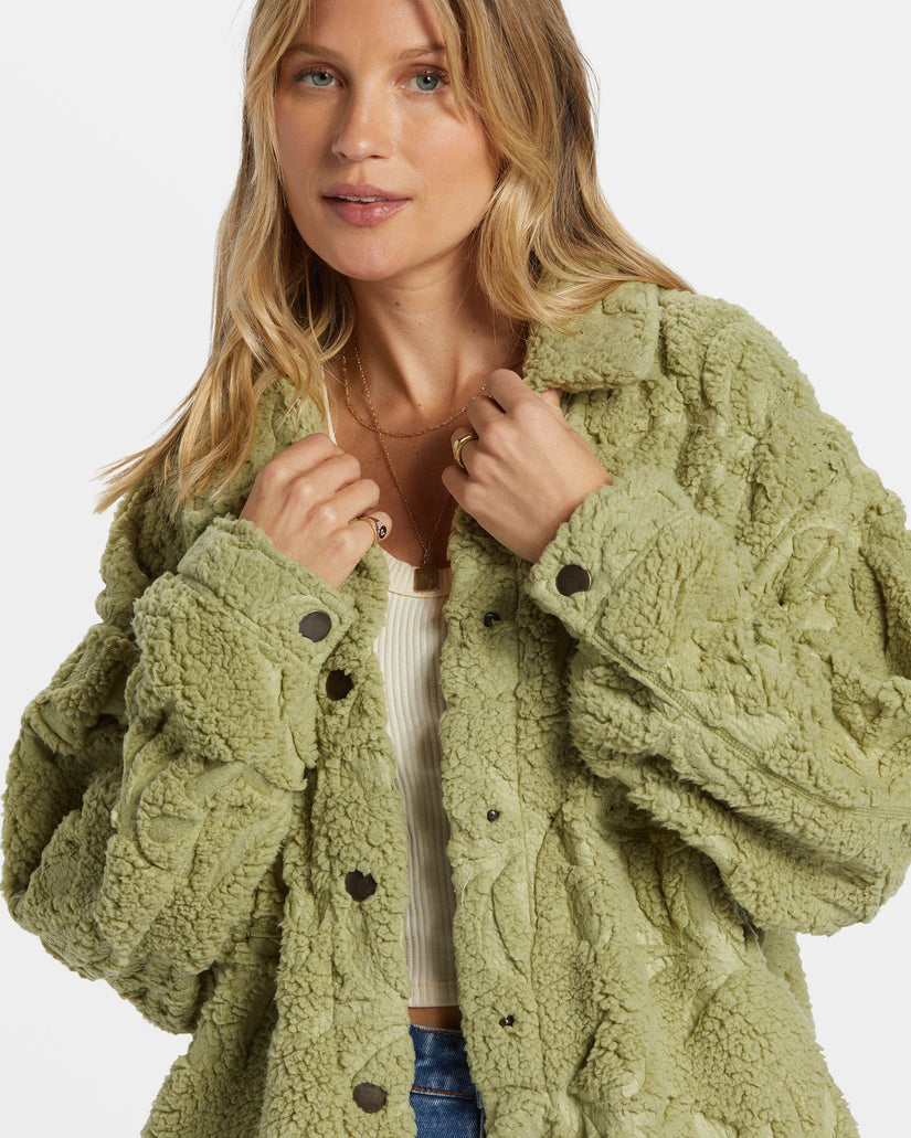 Sundown Sherpa Jacket - Avocado