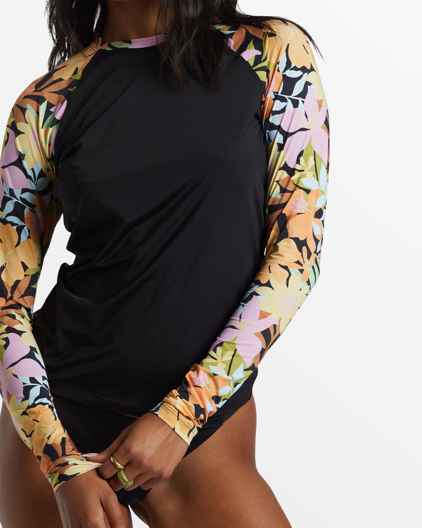 Mas Aloha Long Sleeve Rashguard - Black Pebble