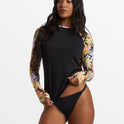 Mas Aloha Long Sleeve Rashguard - Black Pebble