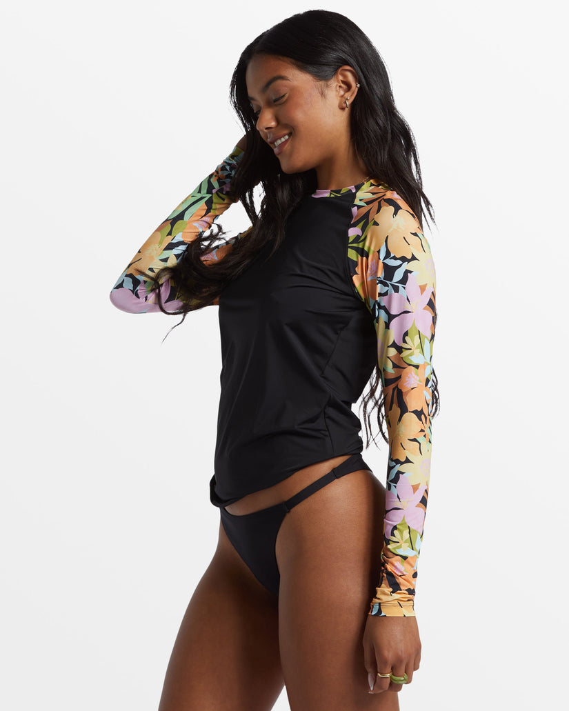 Mas Aloha Long Sleeve Rashguard - Black Pebble