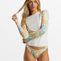 Sweet Aloha Long Sleeve Rashguard - Salt Crystal