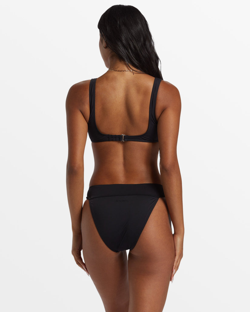 Sol Searcher Ava Tank Bikini Top - Black Pebble