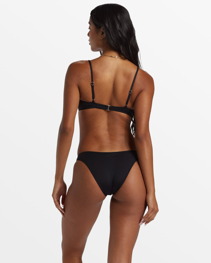 Sol Searcher V Bralette Bikini Top - Black Pebble