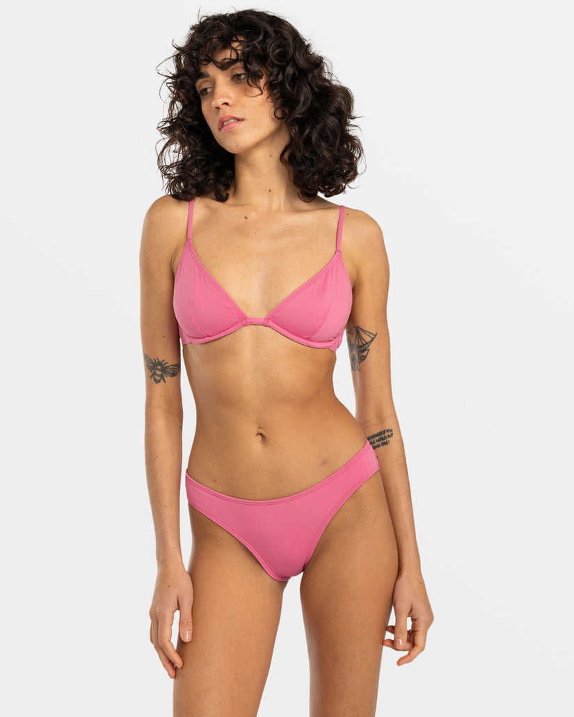 Sol Searcher Lowrider Bikini Bottoms - Berry Pink