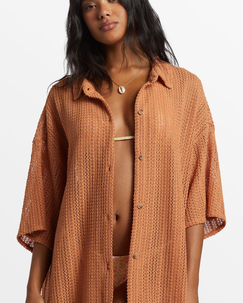 Largo Overshirt Cover Up - Toffee