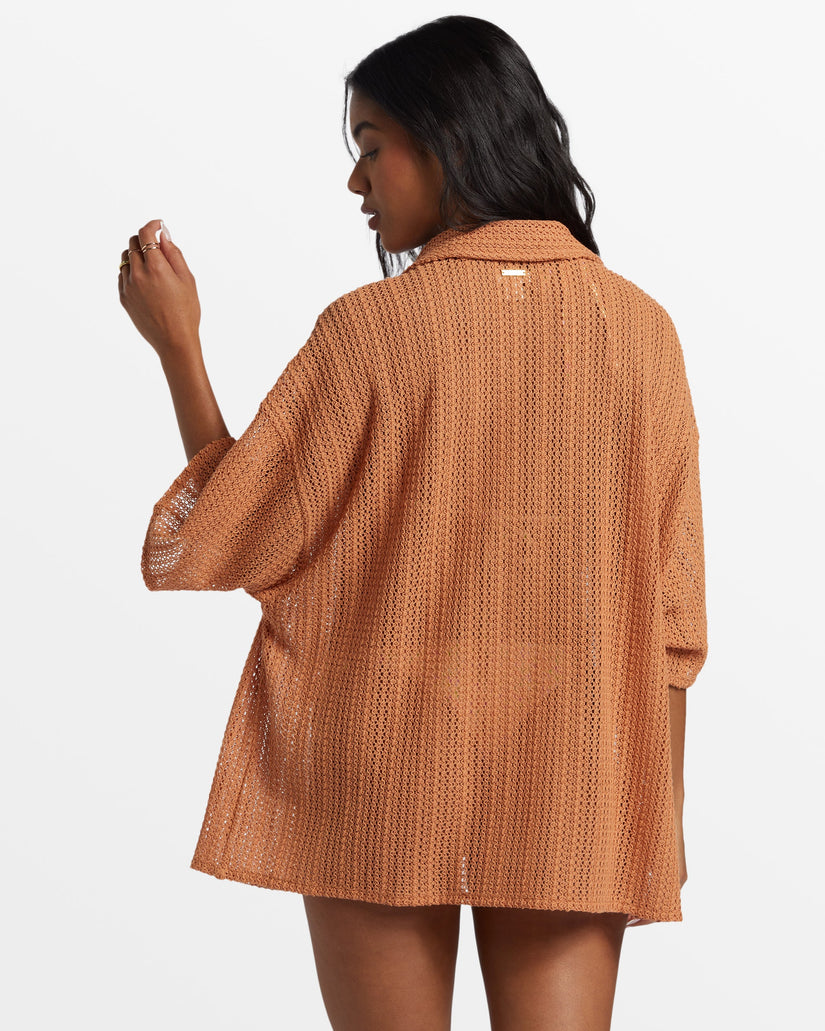 Largo Overshirt Cover Up - Toffee