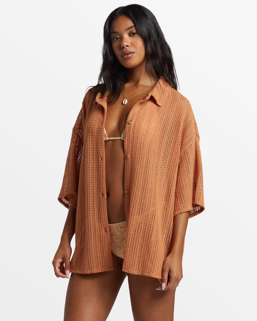 Largo Overshirt Cover Up - Toffee