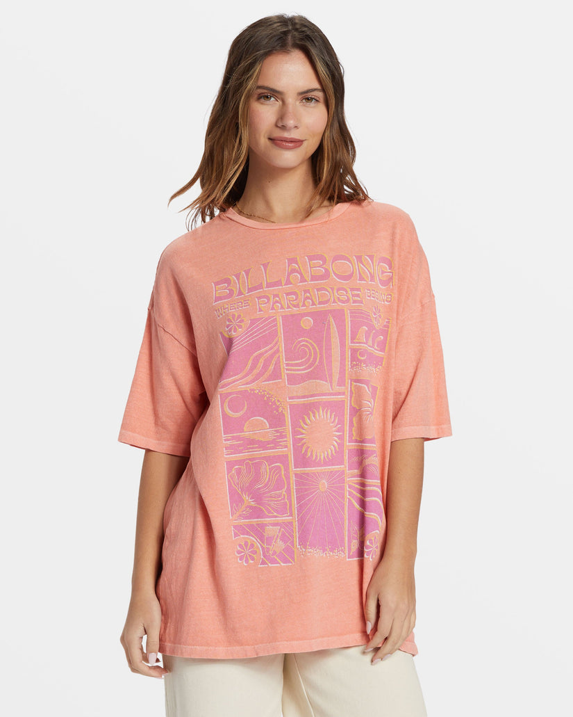 Paradise Begins T-Shirt - Peach Out