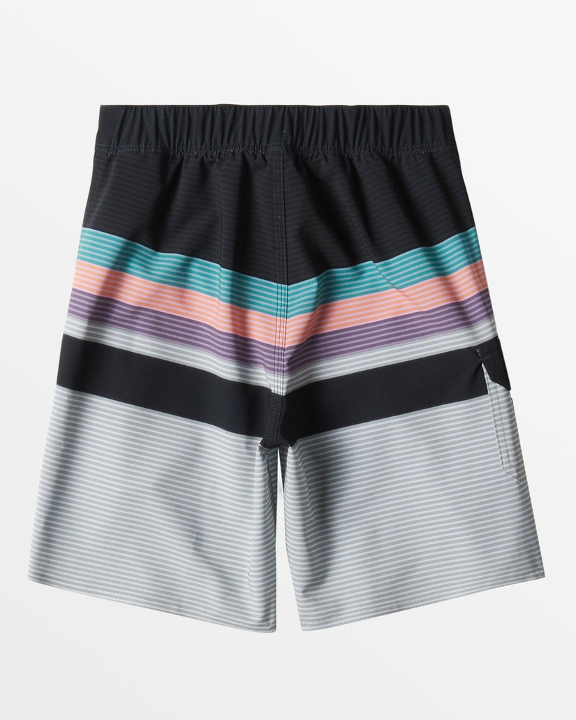 Boy's 2-7 All Day Stripe Pro Boardshorts - Stealth