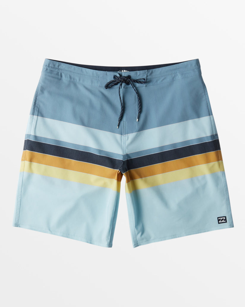 Spinner Lo Tide 18" Boardshorts - Washed Blue