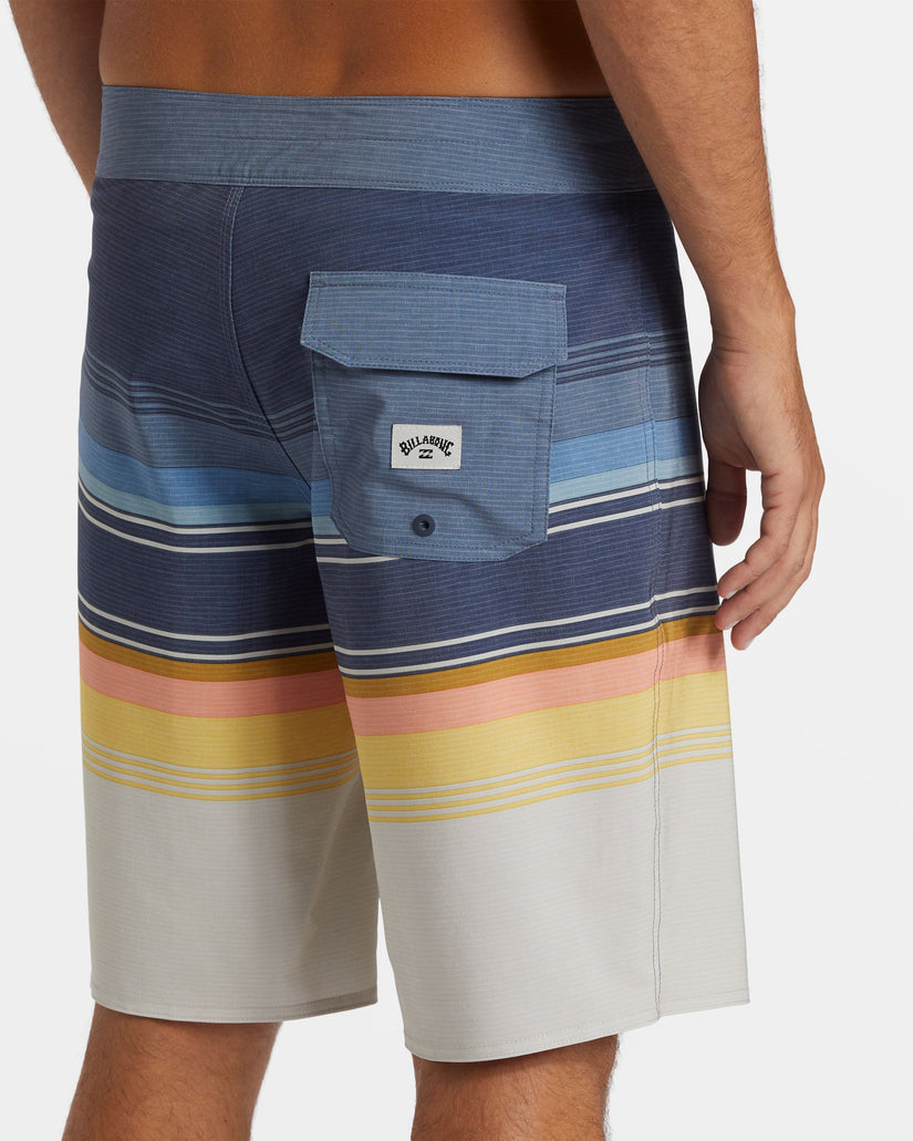 All Day Stripe Pro 20" Boardshorts - Dusty Navy