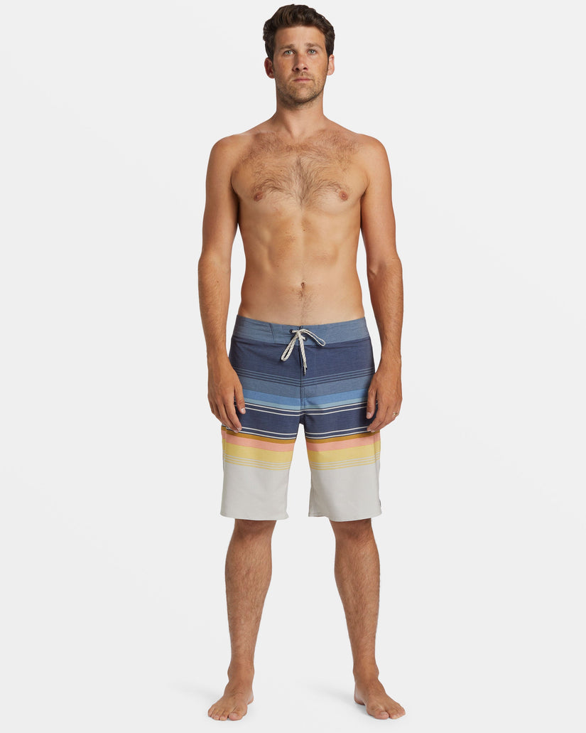 All Day Stripe Pro 20" Boardshorts - Dusty Navy