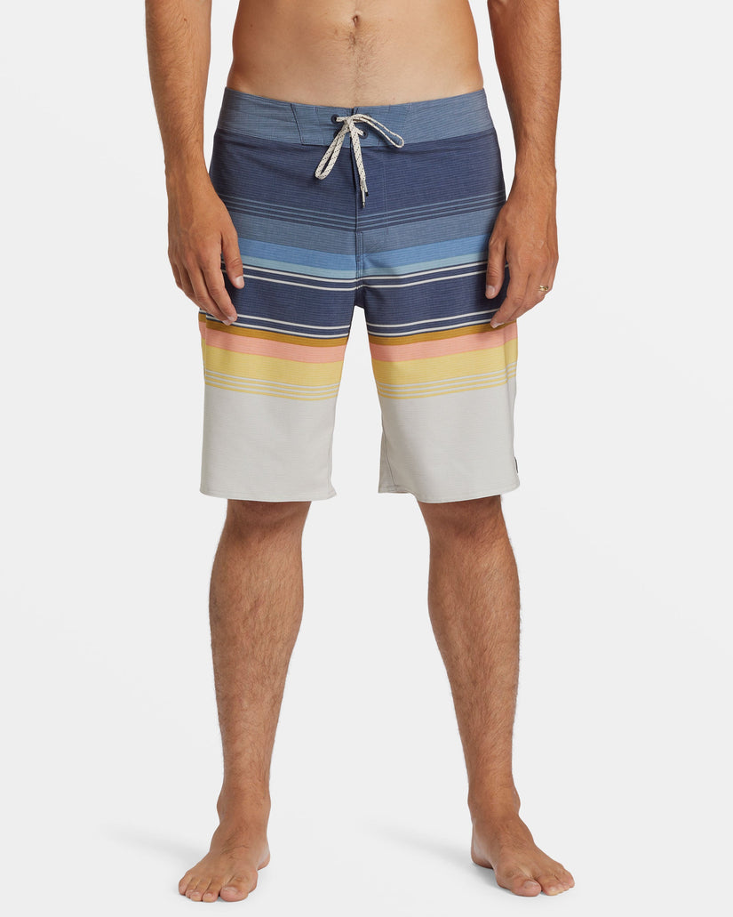 All Day Stripe Pro 20" Boardshorts - Dusty Navy