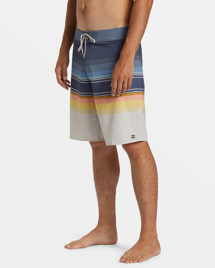 All Day Stripe Pro 20" Boardshorts - Dusty Navy