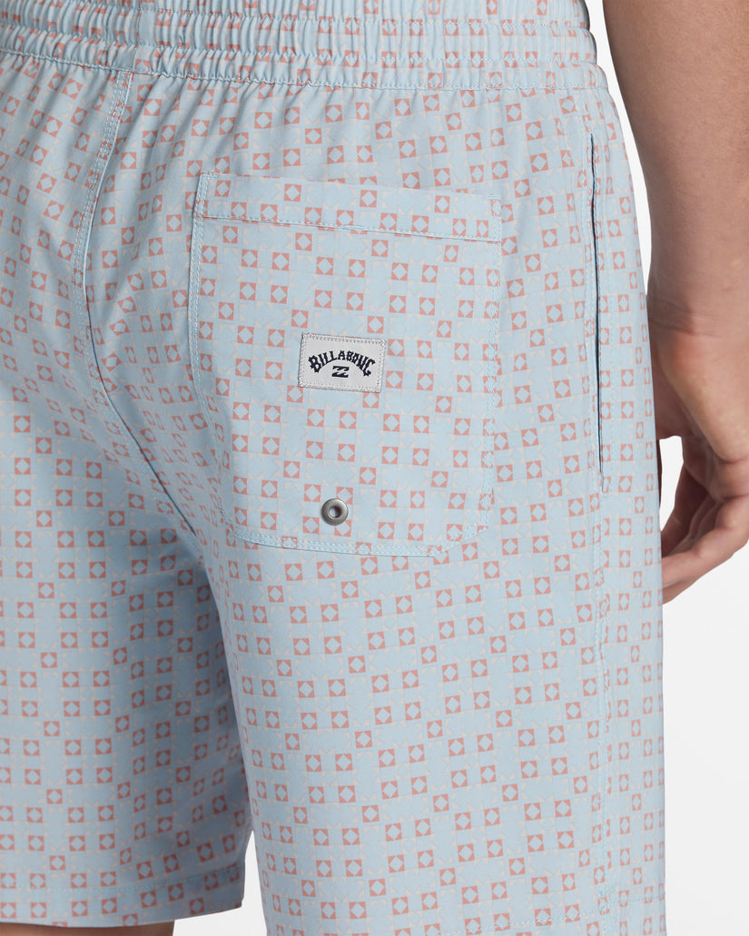 Sundays Layback 17" Elastic Waist Shorts - Ash Blue