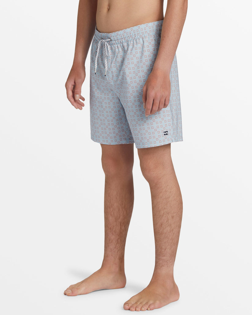 Sundays Layback 17" Elastic Waist Shorts - Ash Blue