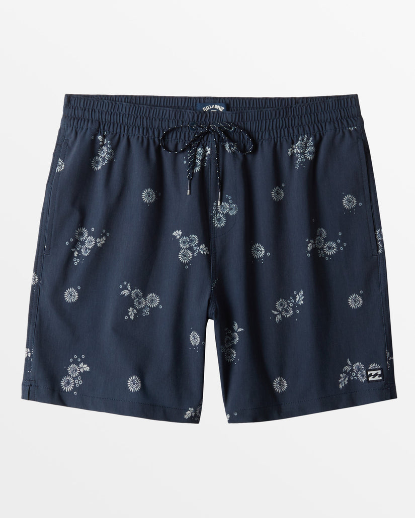 Sundays Layback 17" Elastic Waist Shorts - Denim Blue