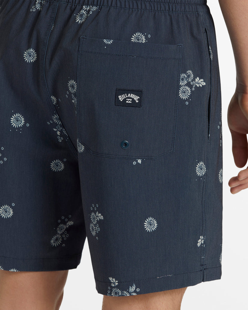 Sundays Layback 17" Elastic Waist Shorts - Denim Blue