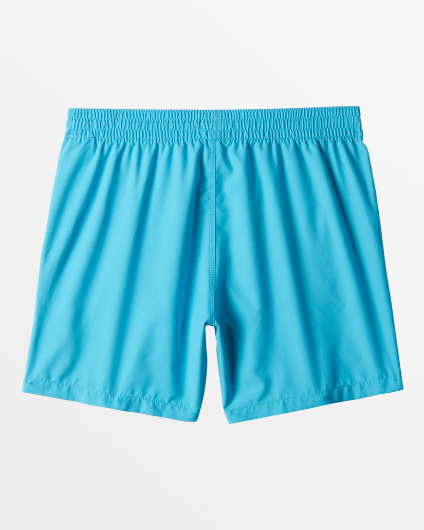 All Day Layback 16" Elastic Waist Shorts - Cyan