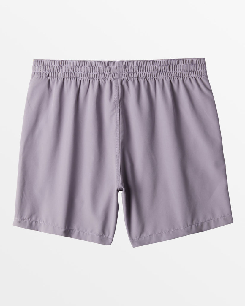 All Day Layback 16" Elastic Waist Shorts - Grey Violet