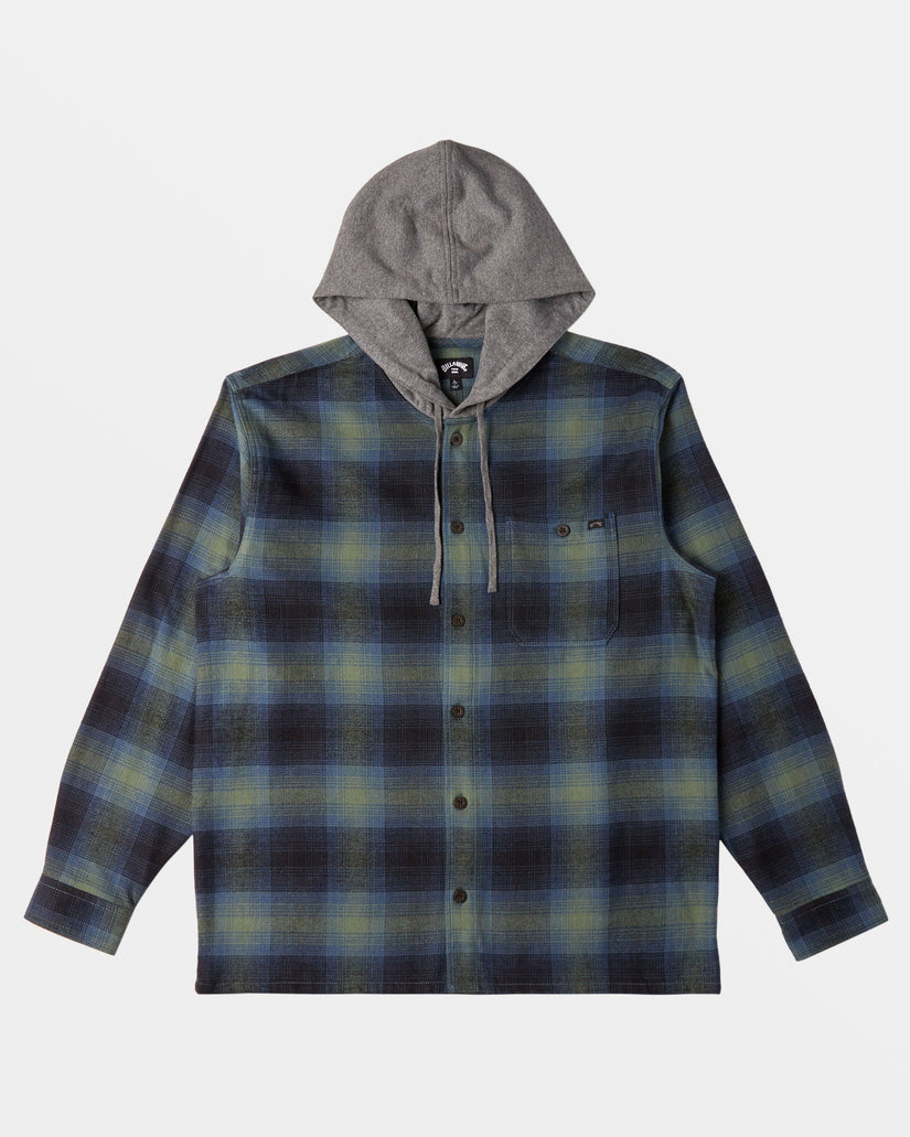 Baja Hooded Flannel Shirt - Fern