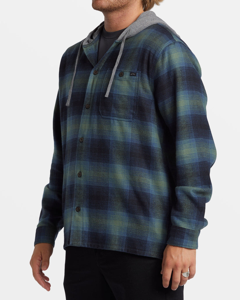 Baja Hooded Flannel Shirt - Fern