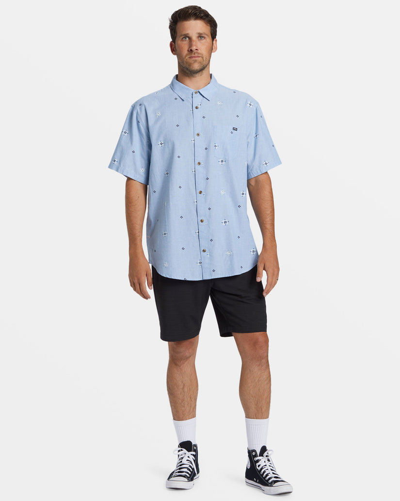 Sundays Mini Short Sleeve Shirt - Smoke Blue