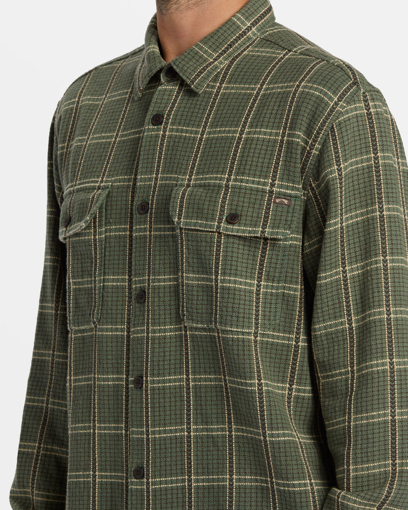 Offshore Jacquard Flannel Long Sleeve Shirt - Fern