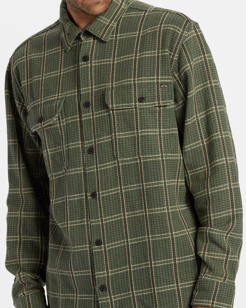 Offshore Jacquard Flannel Long Sleeve Shirt - Fern