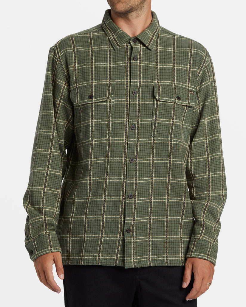 Offshore Jacquard Flannel Long Sleeve Shirt - Fern