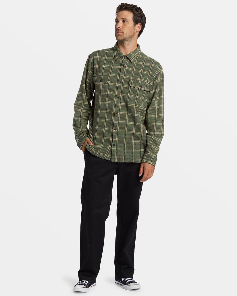 Offshore Jacquard Flannel Long Sleeve Shirt - Fern