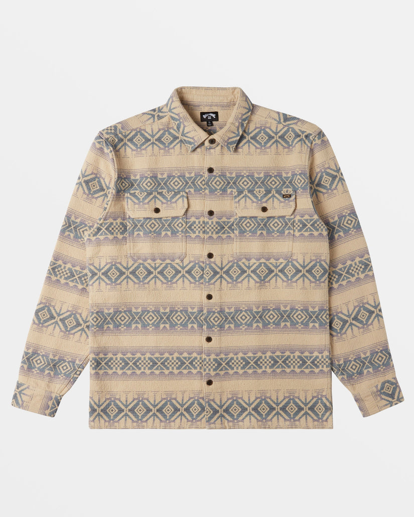 Offshore Jacquard Flannel Long Sleeve Shirt - Taupe