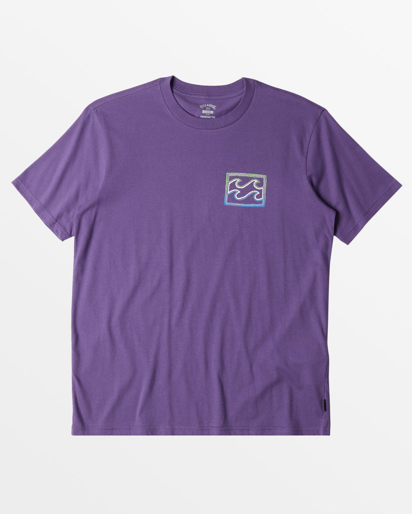 Crayon Wave T-Shirt - Deep Plum