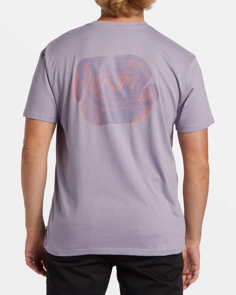 Crayon Wave T-Shirt - Purple Ash